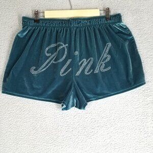 PINK Victoria's Secret Sleep Shorts Womens Large Velvet Pajama Lounge Comfort